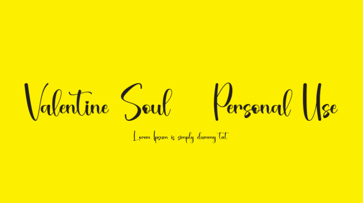 Valentine Soul - Personal Use Font
