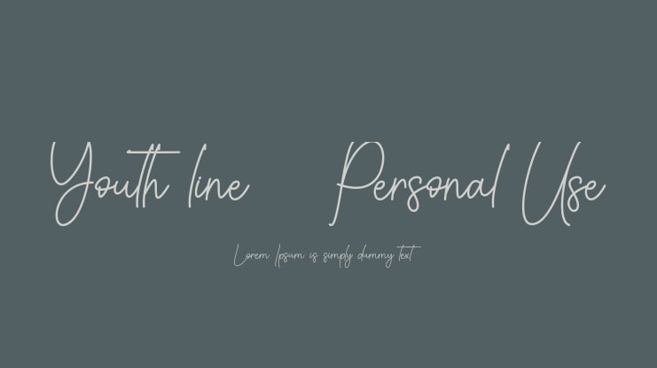 Youth line - Personal Use Font