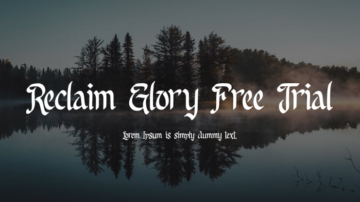 Reclaim Glory Free Trial Font