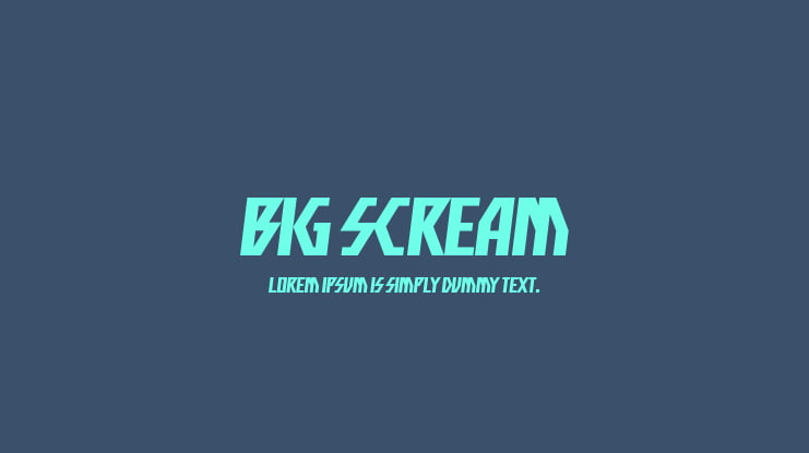 Big Scream Font Family