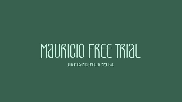 Mauricio Free Trial Font