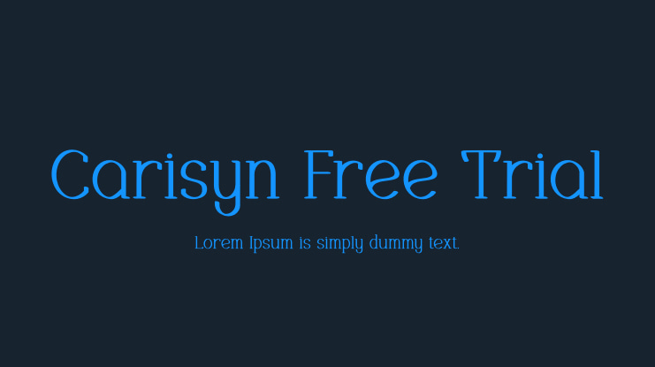 Carisyn Free Trial Font