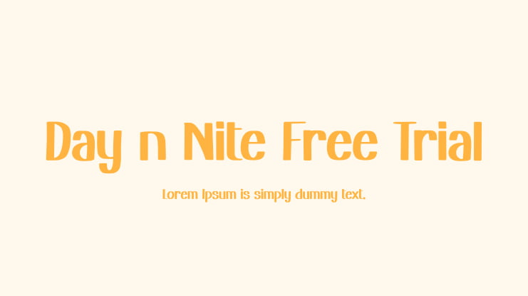 Day n Nite Free Trial Font