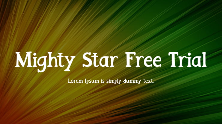 Mighty Star Free Trial Font