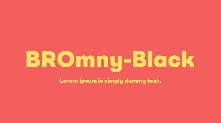 BROmny-Black Font Family