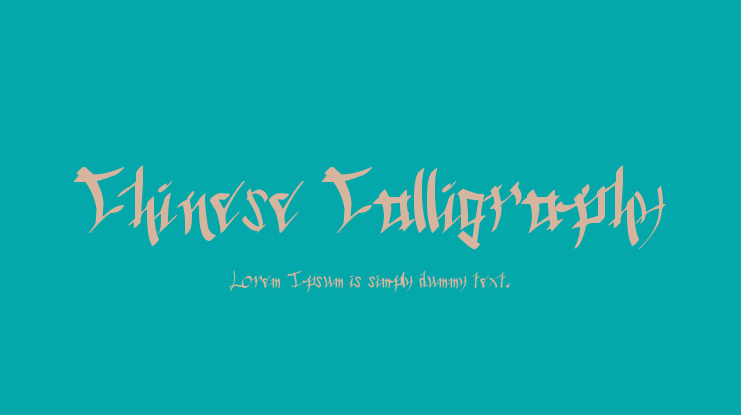 Chinese Calligraphy Font