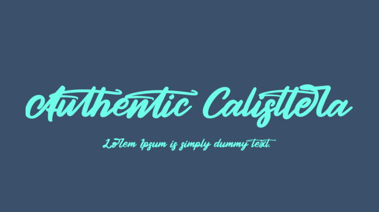 Authentic Calisttera Font