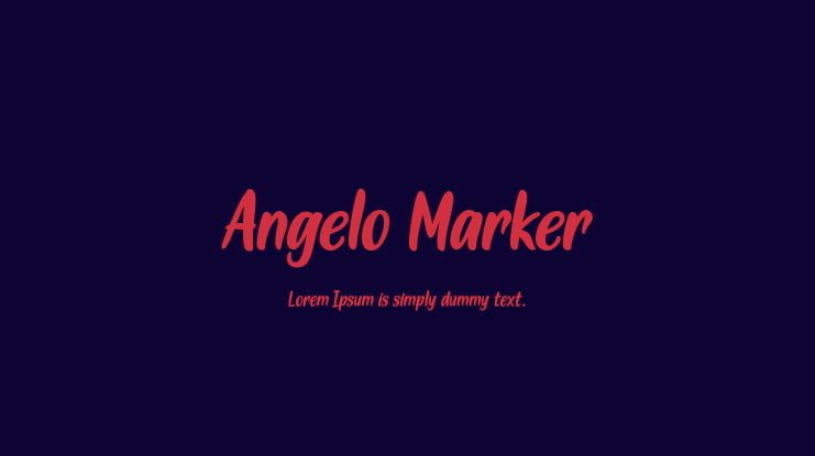 Angelo Marker Font