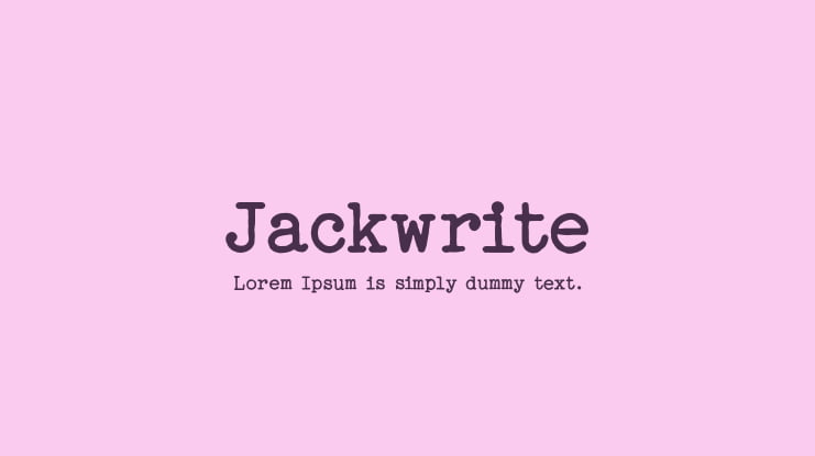 Jackwrite Font Family