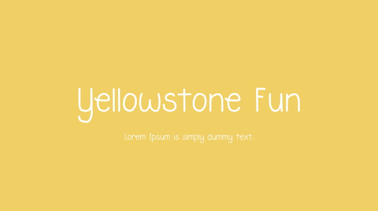 Yellowstone Fun Font Family