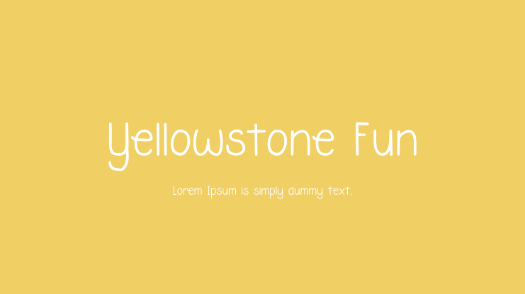 Yellowstone Fun Font Family