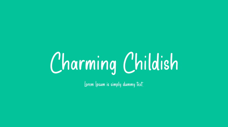 Charming Childish Font