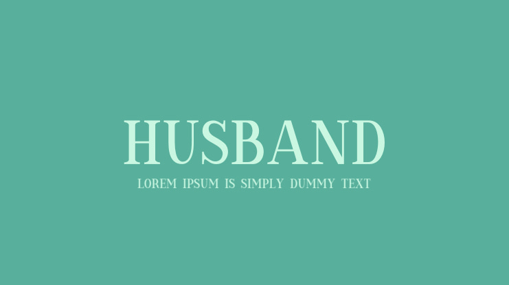 Husband Font Family