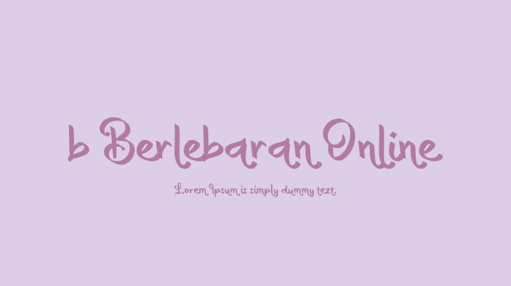 b Berlebaran Online Font
