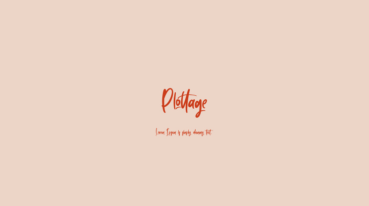 Plottage Font