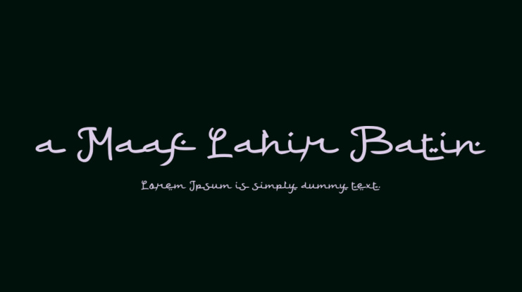 a Maaf Lahir Batin Font