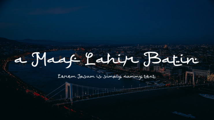 a Maaf Lahir Batin Font