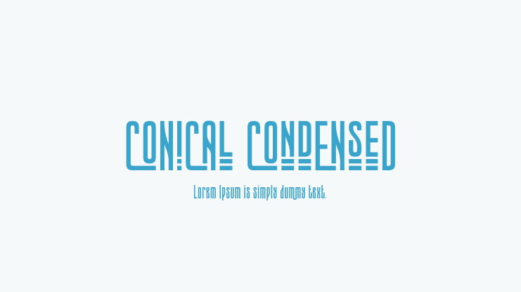 CONICAL CONDENSED Font
