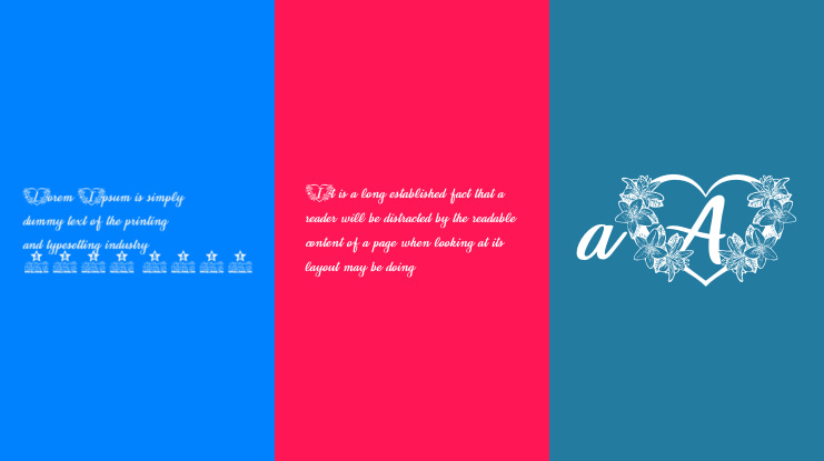 FLOWERHEART PERSONAL USE Font