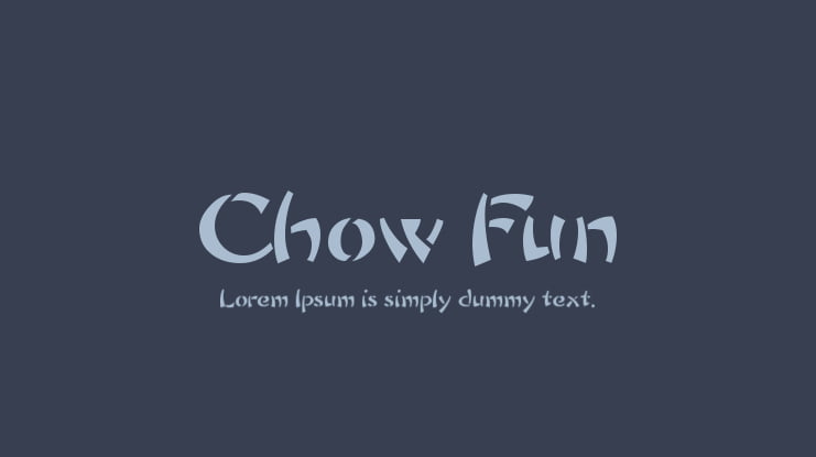 Chow Fun Font