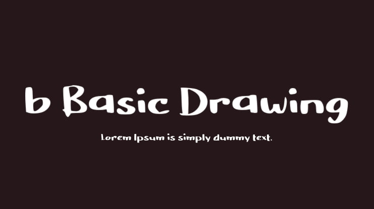 b Basic Drawing Font