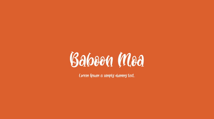 Baboon Moa Font
