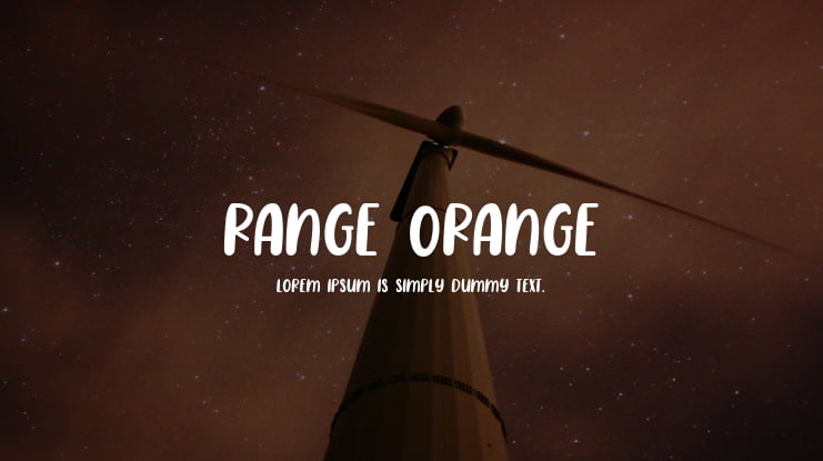Range Orange Font