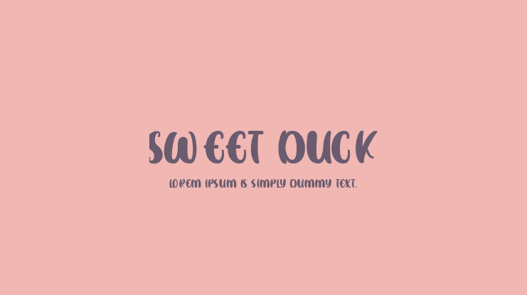 SWEET DUCK Font Family