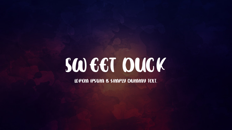 SWEET DUCK Font Family
