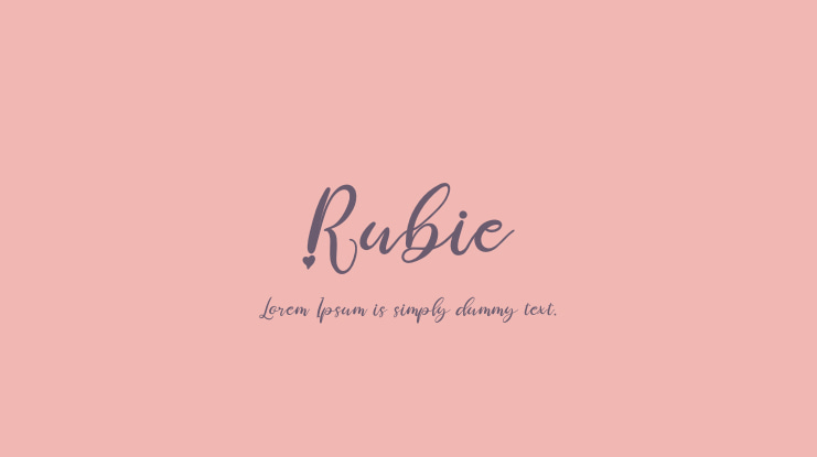 Rubie Font