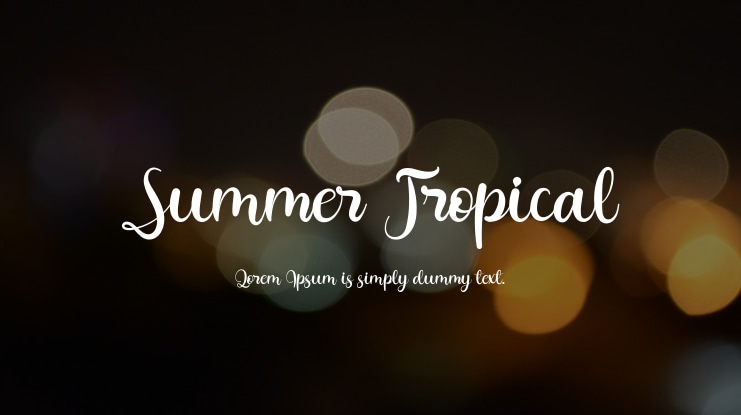 Summer Tropical Font
