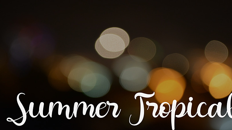 Summer Tropical Font