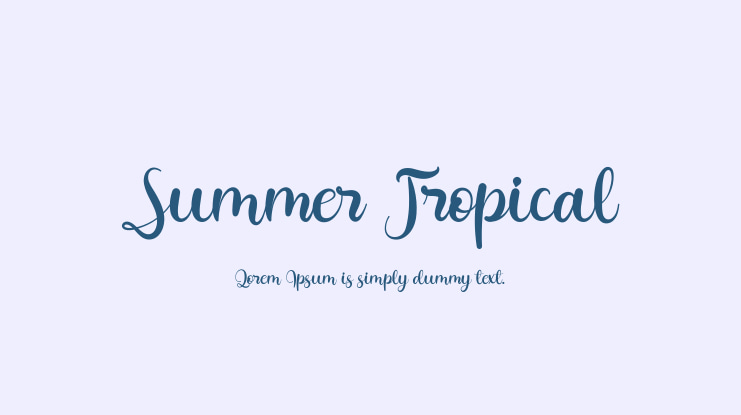 Summer Tropical Font
