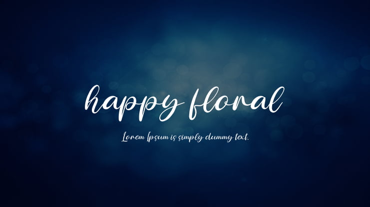 happy floral Font