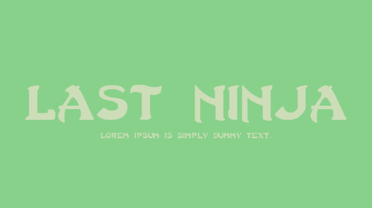 Last Ninja Font