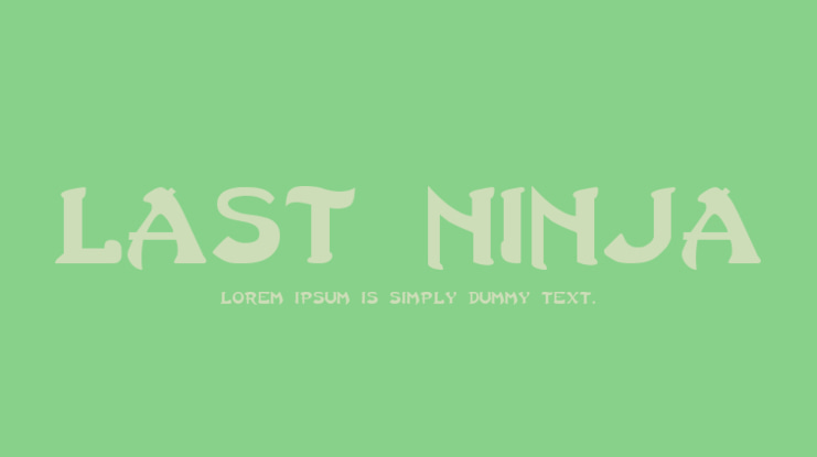 Last Ninja Font