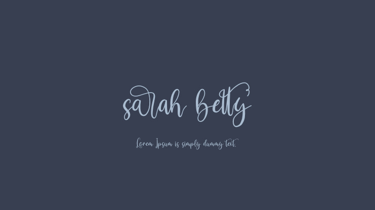 sarah betty Font