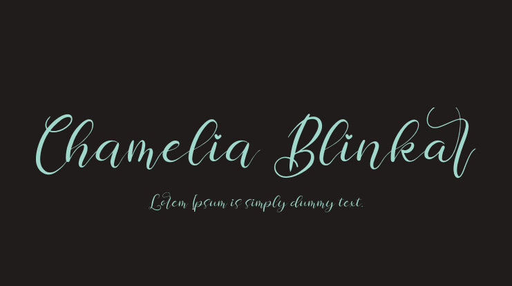Chamelia Blinkar Font
