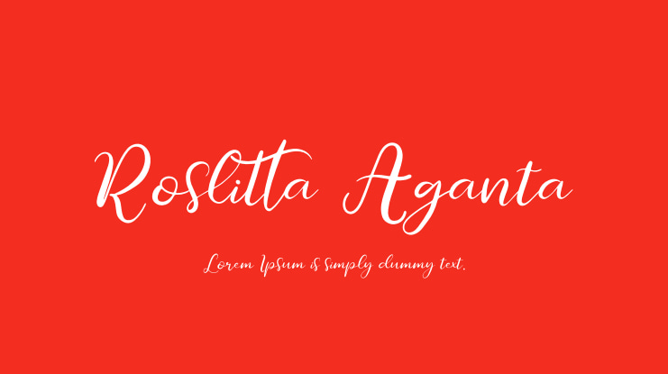 Roslitta Aganta Font