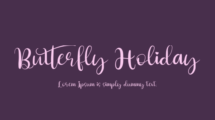 Butterfly Holiday Font