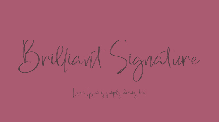 Brilliant Signature Font