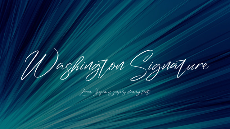 Washington Signature Font
