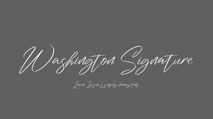 Washington Signature Font