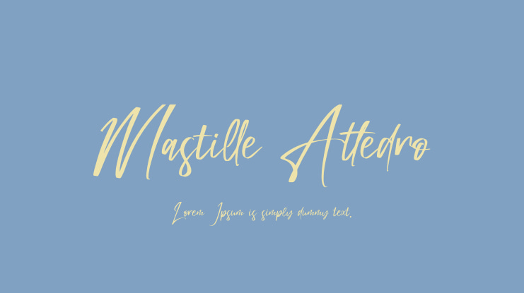 Mastille Attedro Font