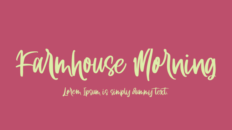 Farmhouse Morning Font