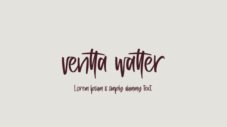 ventta watter Font