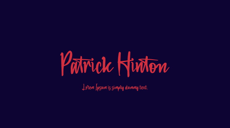 Patrick Hinton Font