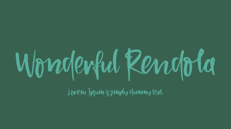 Wonderful Rendola Font