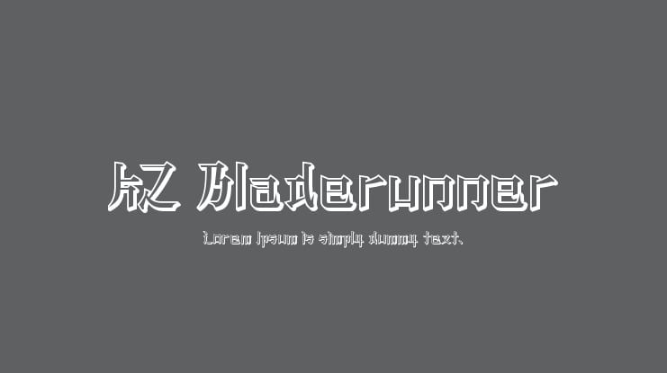 KZ Bladerunner Font Family