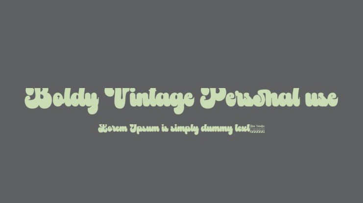 Boldy Vintage Personal use Font